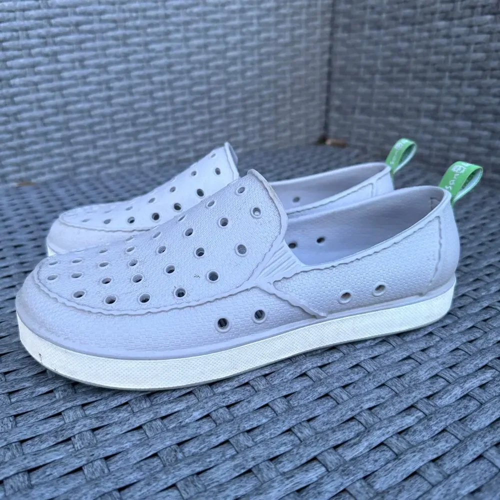 Sanuk Lil Walker Shoes Loafers Slip On Comfort Waterproof‎ Gray Kids Size 4